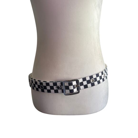 Black And White Checkered Belt‎ Unisex Size XL - Picture 2 of 5